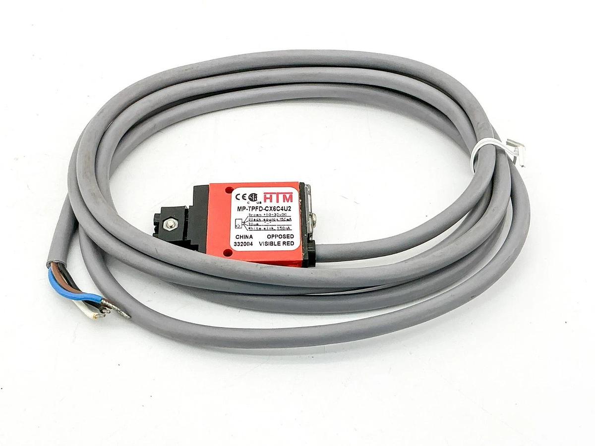 New HTM MP-TPFD-CX6C4U2 Photoelectric Sensor 10-30VDC 150mA W/ Mounting Bracket