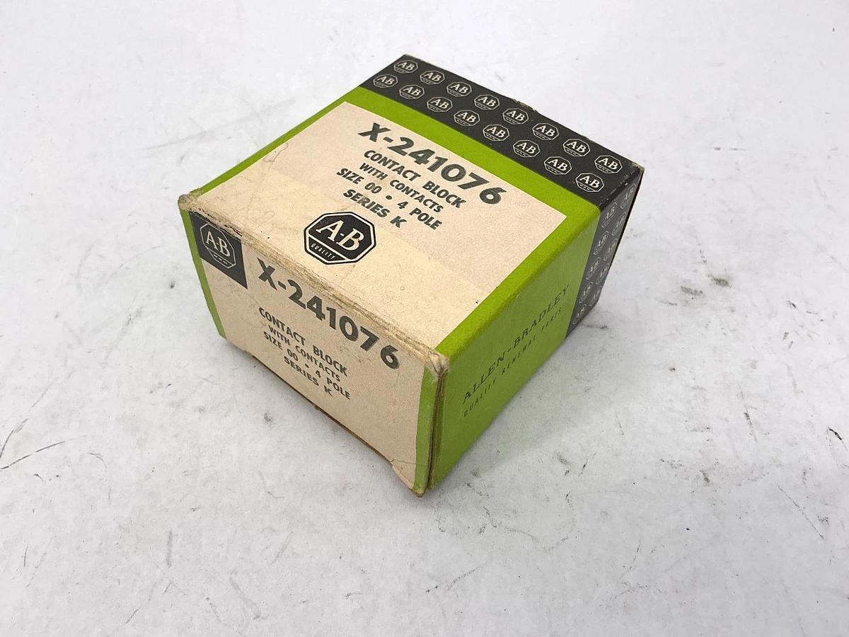 Lot of 2 New Allen Bradley X-241076 Ser K Contact Block w/ Contacts Size 00 4P
