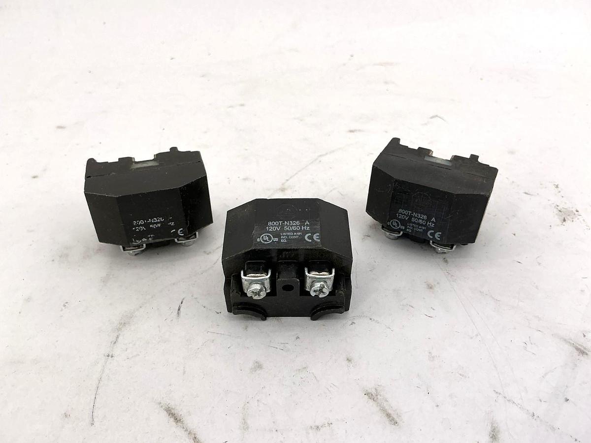 Used Lot of 3 Allen Bradley 800T-N326 Ser A Transformer 120V 50/60HZ