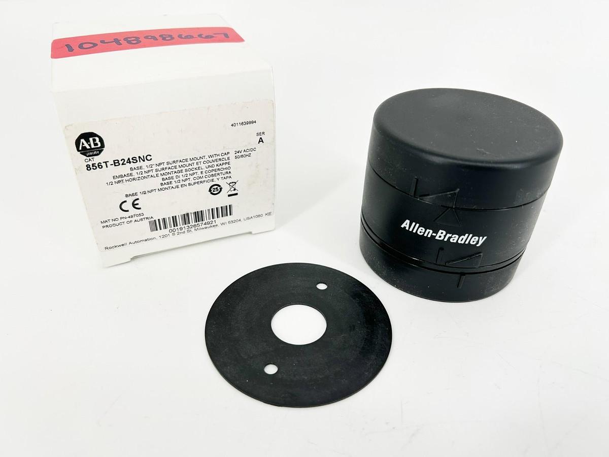 New Allen Bradley 856T-B24SNC Ser. A Base Surface Mount w/ Cap 24VAC/DC 1/2" NPT