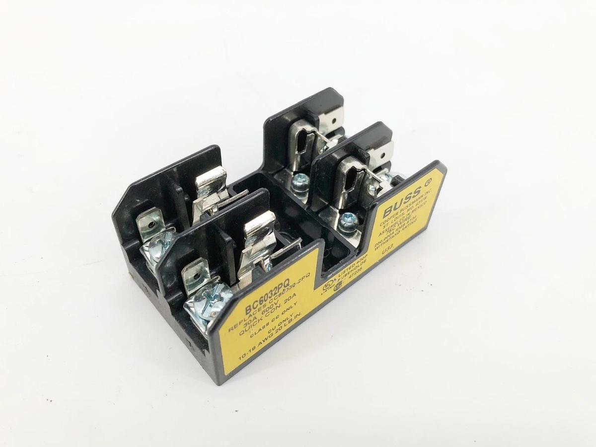 Lot of 2 New Bussmann BC6032PQ Fuse Holders 30A 600V - No Box