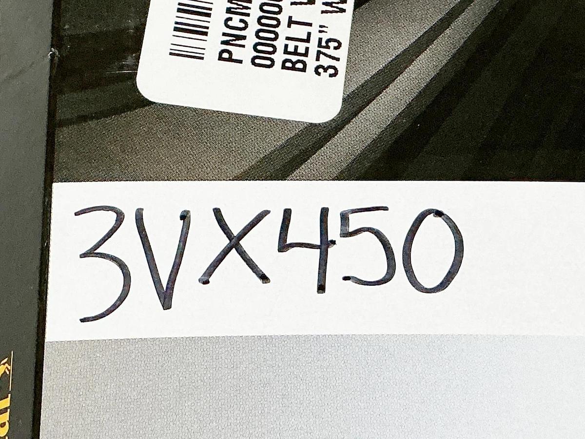 New Lot of 2 Continental 3VX450 Cogged V-Belt 45" OD 0.38" Width 1 Rib - No Box