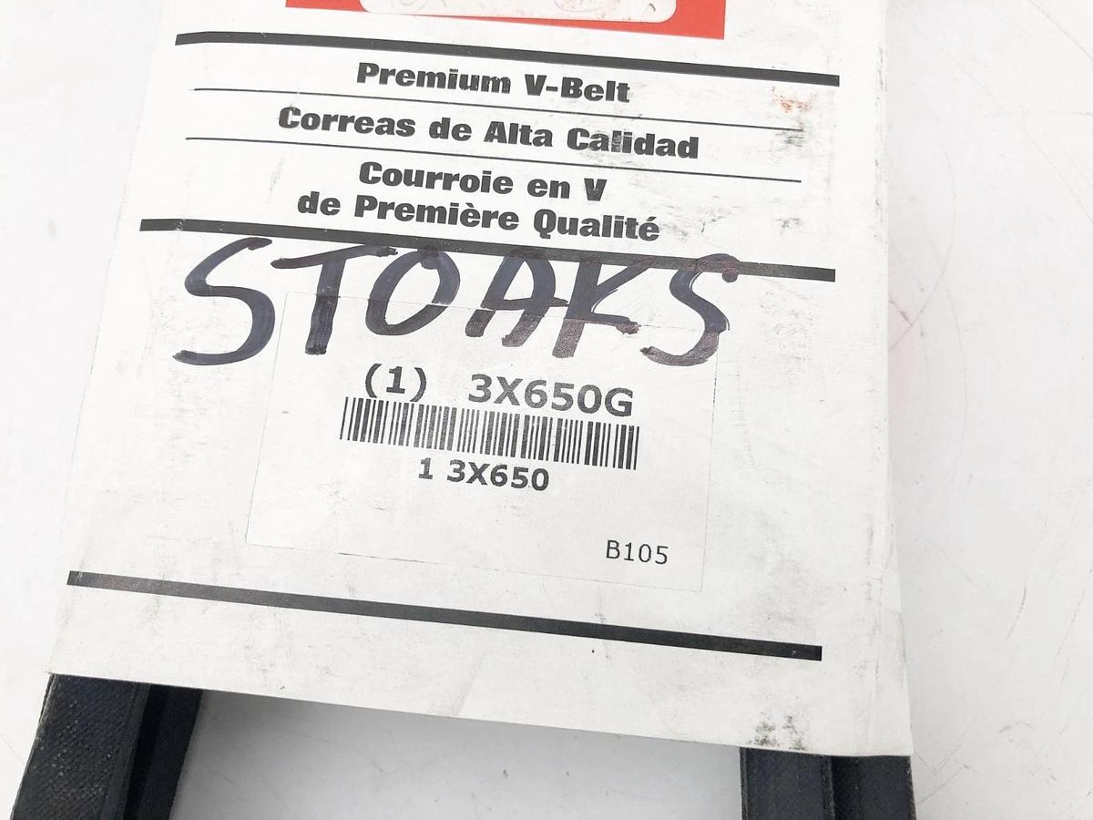 Lot of 2 New Dayton 3X650G V-Belts 21/32" x 108" B-105 - No Box