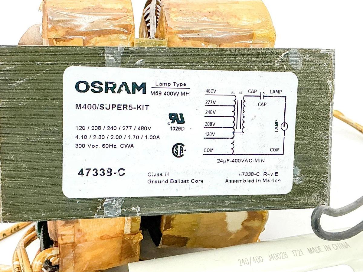 New Osram 47338-C Magnetic Ballast Transformer 120/480V M400/SUPER5-KIT