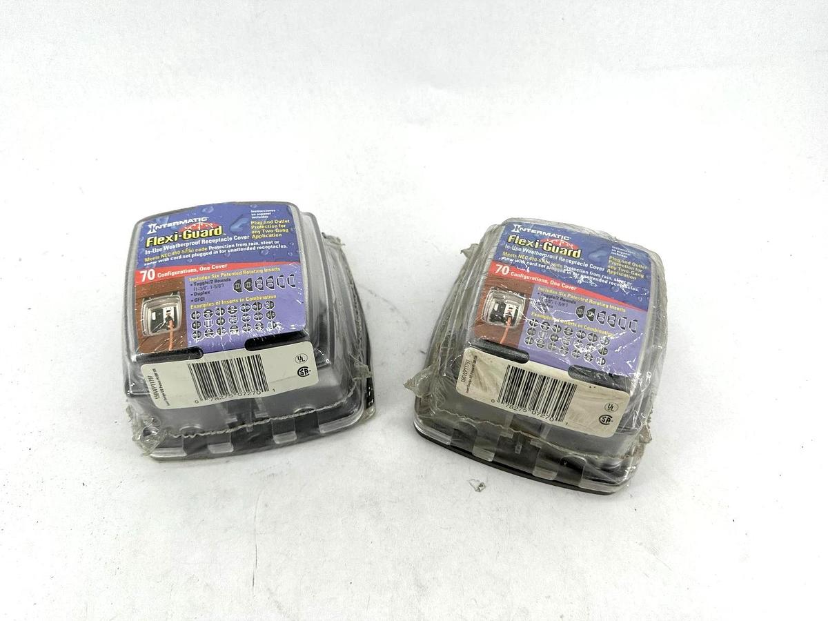 Lot of 2 New Intermatic 156WP11797 Weatherproof Receptacle Outlet Cover 70 in 1