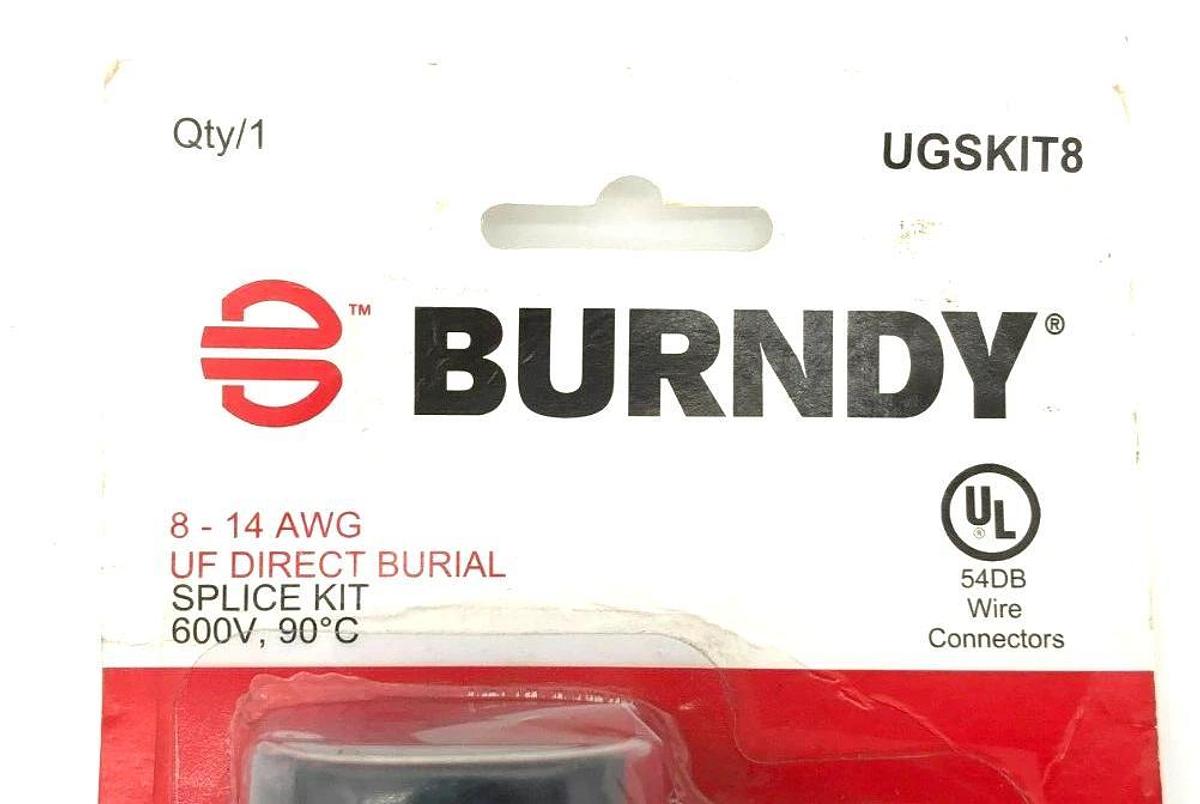 New Burndy UGSKIT8 UF Direct Burial Splice Kit, 8 AWG - 14 AWG Copper Wire Range