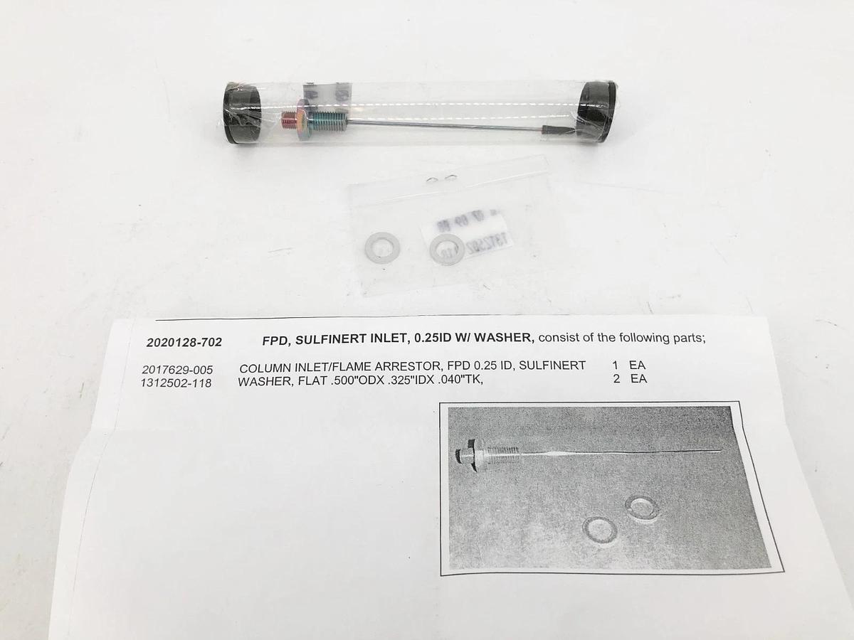 New Siemens US2:2020128-702 FPD Sulfinert Inlet 0.25 ID w/ Washer - No Box