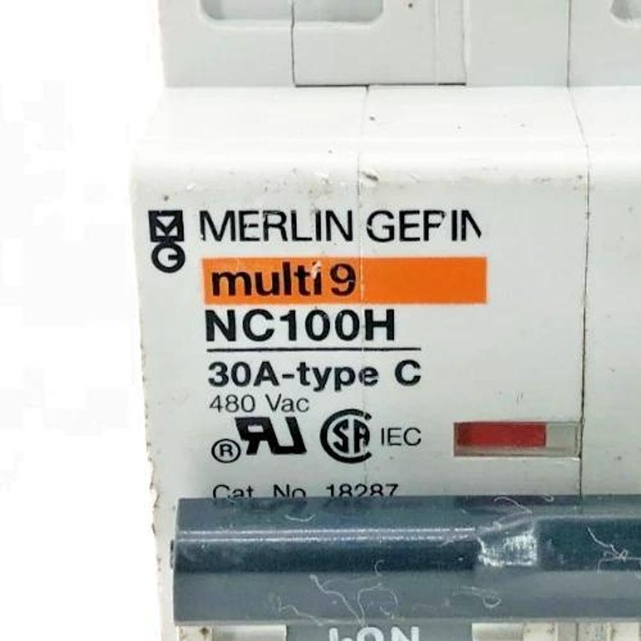 New Merlin Gerin NC100H Supplementary Protector 30A 3 Pole Type C - No Box