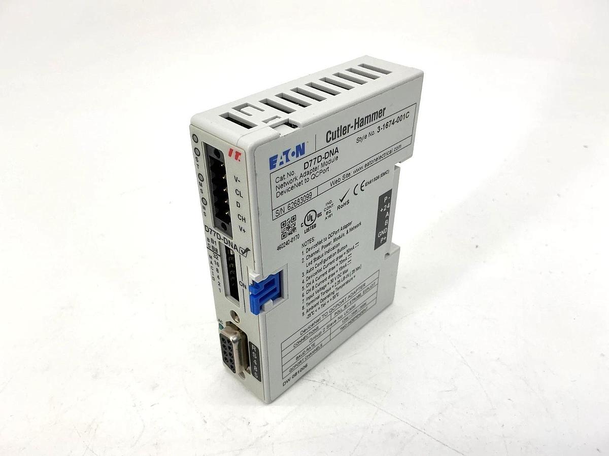Used Eaton Cutler-Hammer D77D-DNA IT Network Adapter Module Devicenet To QCPORT