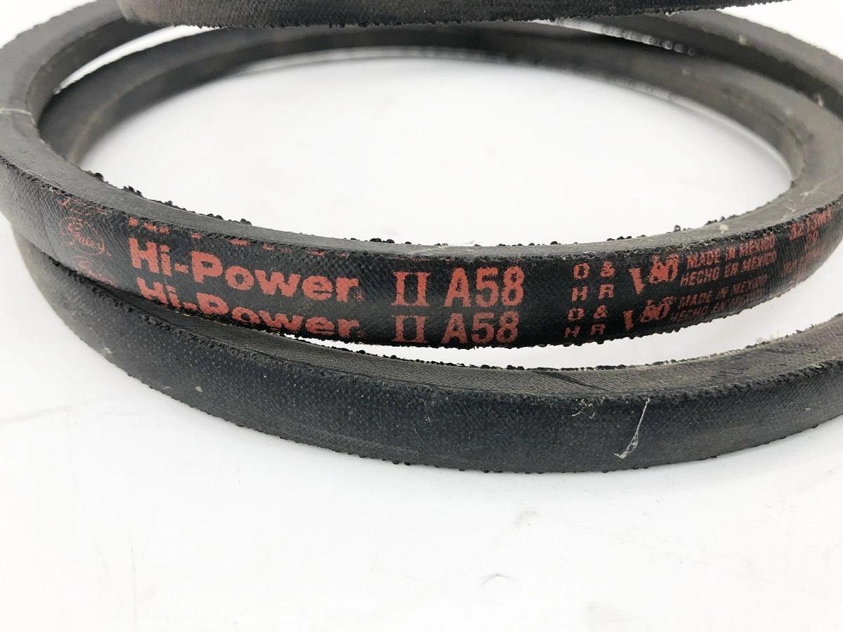 Lot of 3 New Gates A58 Hi-Power II Belts 9002-2058 - No Box