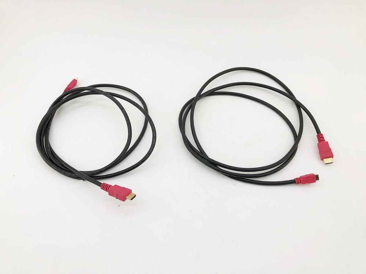 Lot of 2 New L-Com E119932-1 HDMI Cables w/ Ethernet AWM 20276 30V 6FT. - No Box