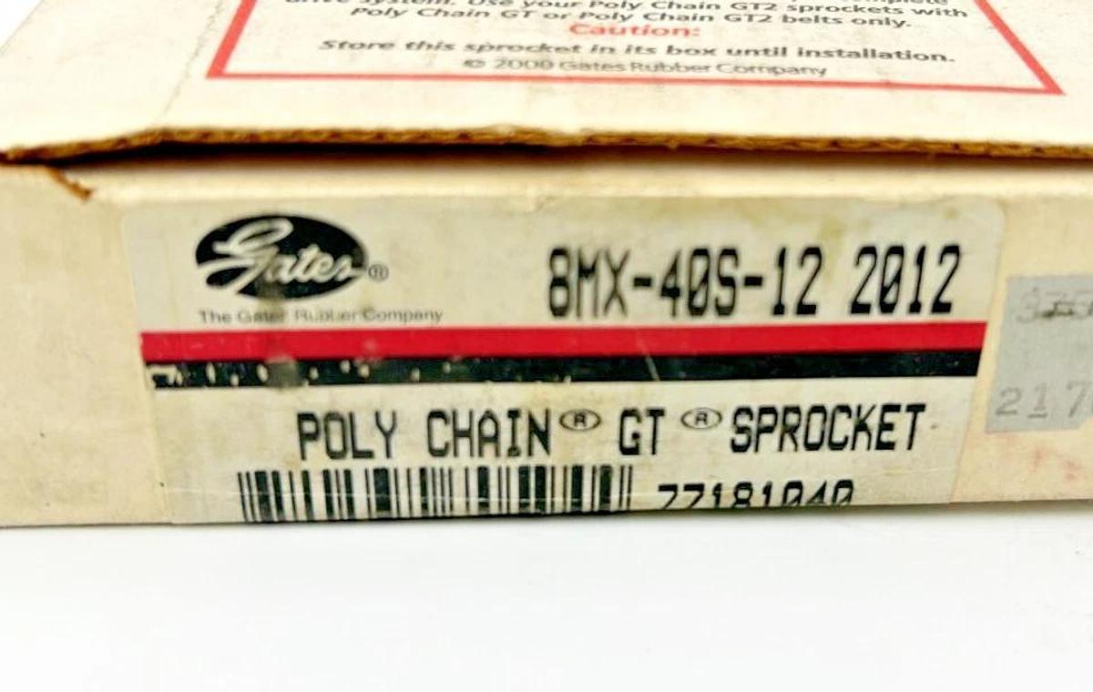 New Gates 8MX-40S-12 2012 Poly Chain GT Sprocket 77181040