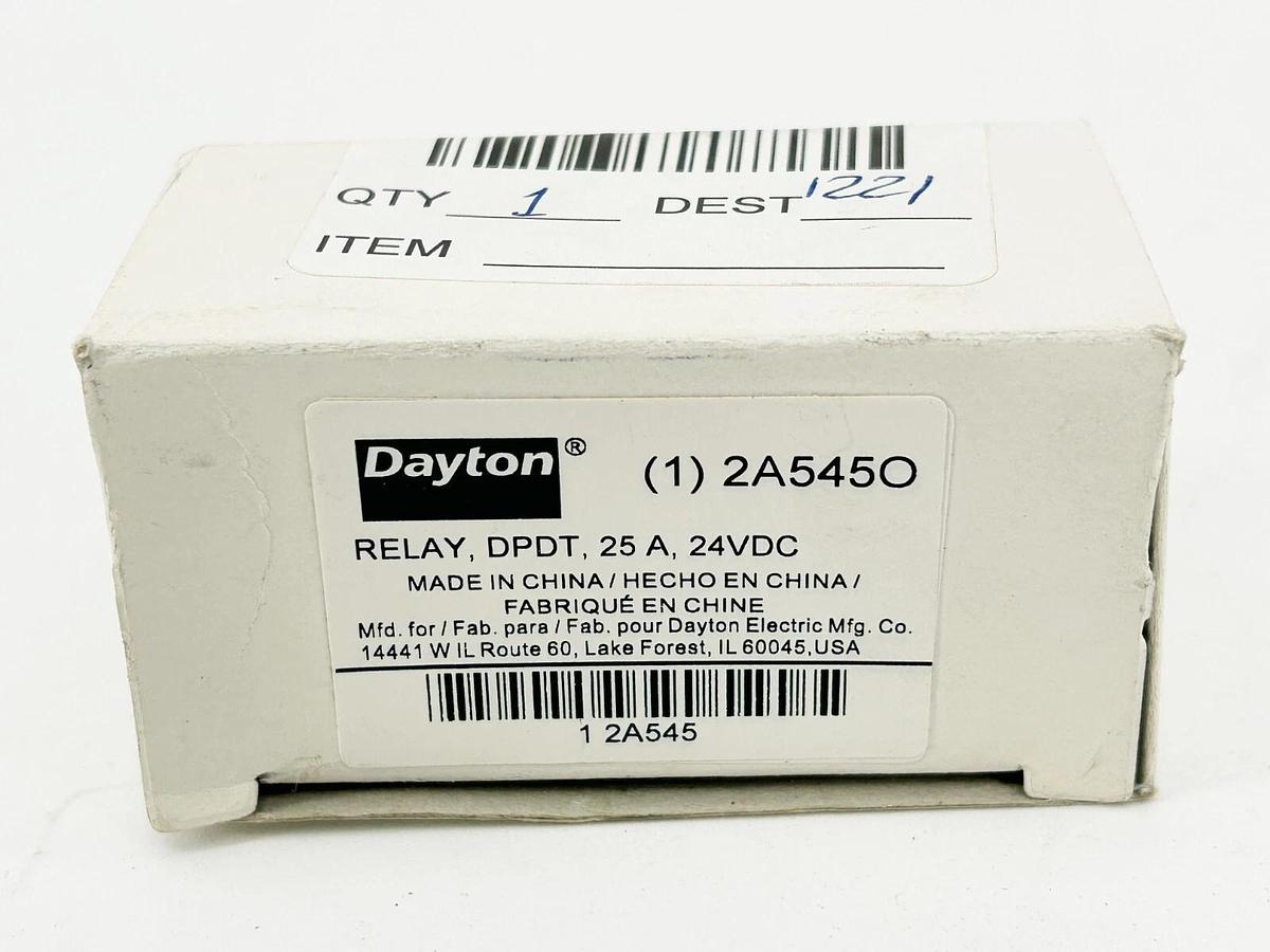 New Dayton 2A545O Relay 24VDC 25A