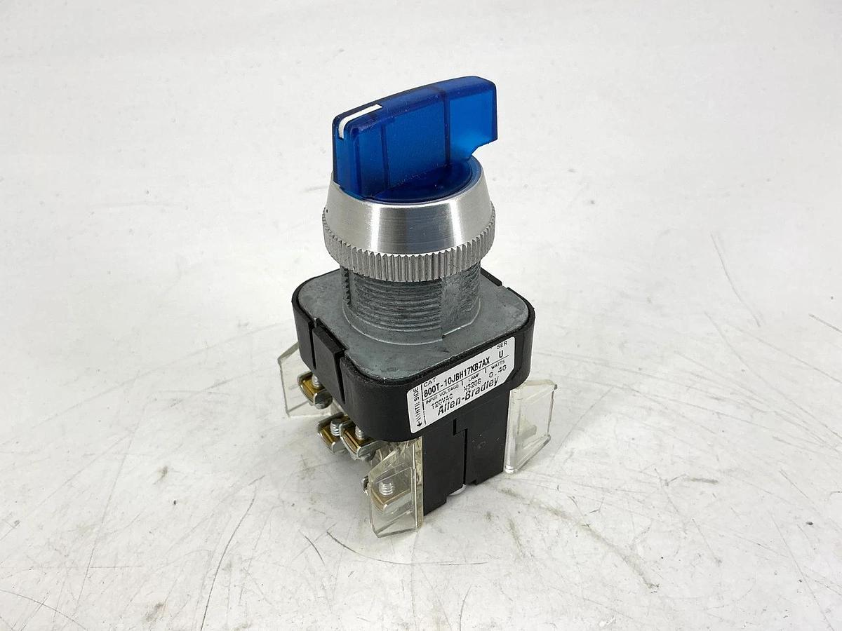 New Allen Bradley 800T-10JBH17KB7AX Ser U Selector Switch 3Pos 120VAC - No Box