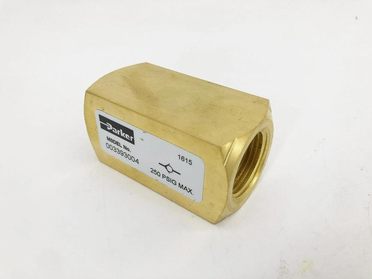 New Parker 003393004 Check Valve 3/4" FNPT 0-250psi