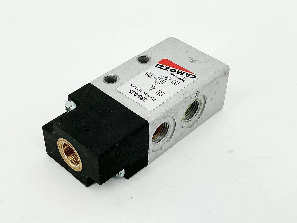 Used Camozzi 338-035 Pneumatic Valve 10Bar 1/8" Port