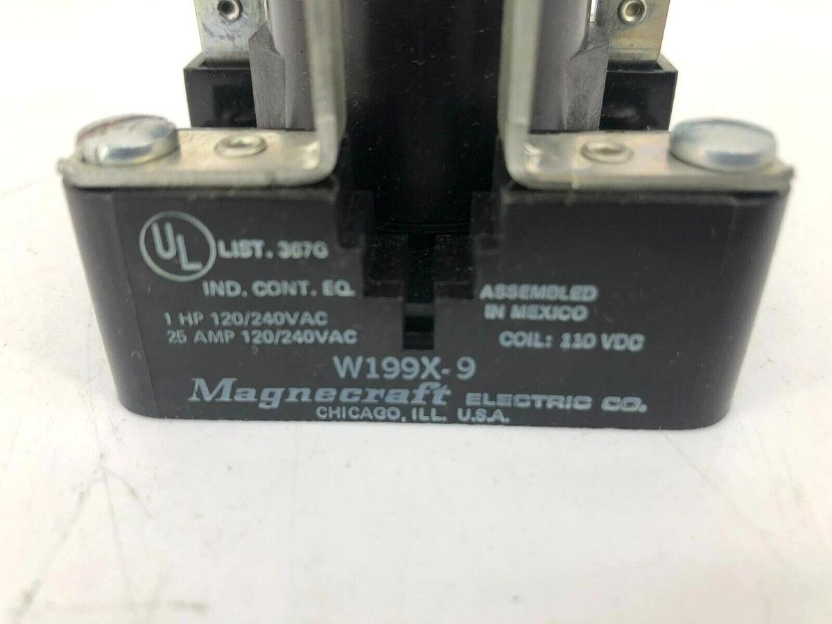 Used Magnecraft W199X-9 Power Relay 110VDC New Surplus