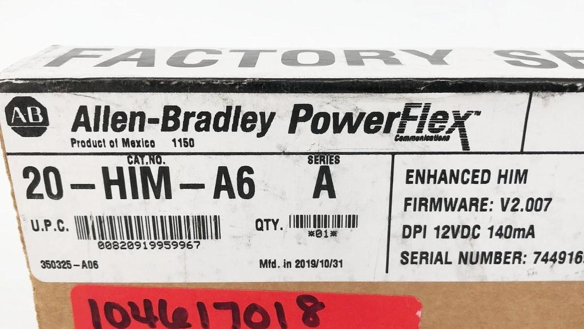 New Allen Bradley 20-HIM-A6 Ser. A Powerflex Module 12VDC - Sealed Box