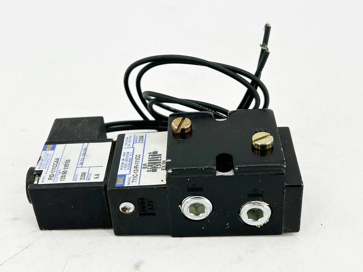 New Mac Valves 711C-12-PI-111CC Solenoid Valve 1/4" NPT 120V 6.8W 150PSI