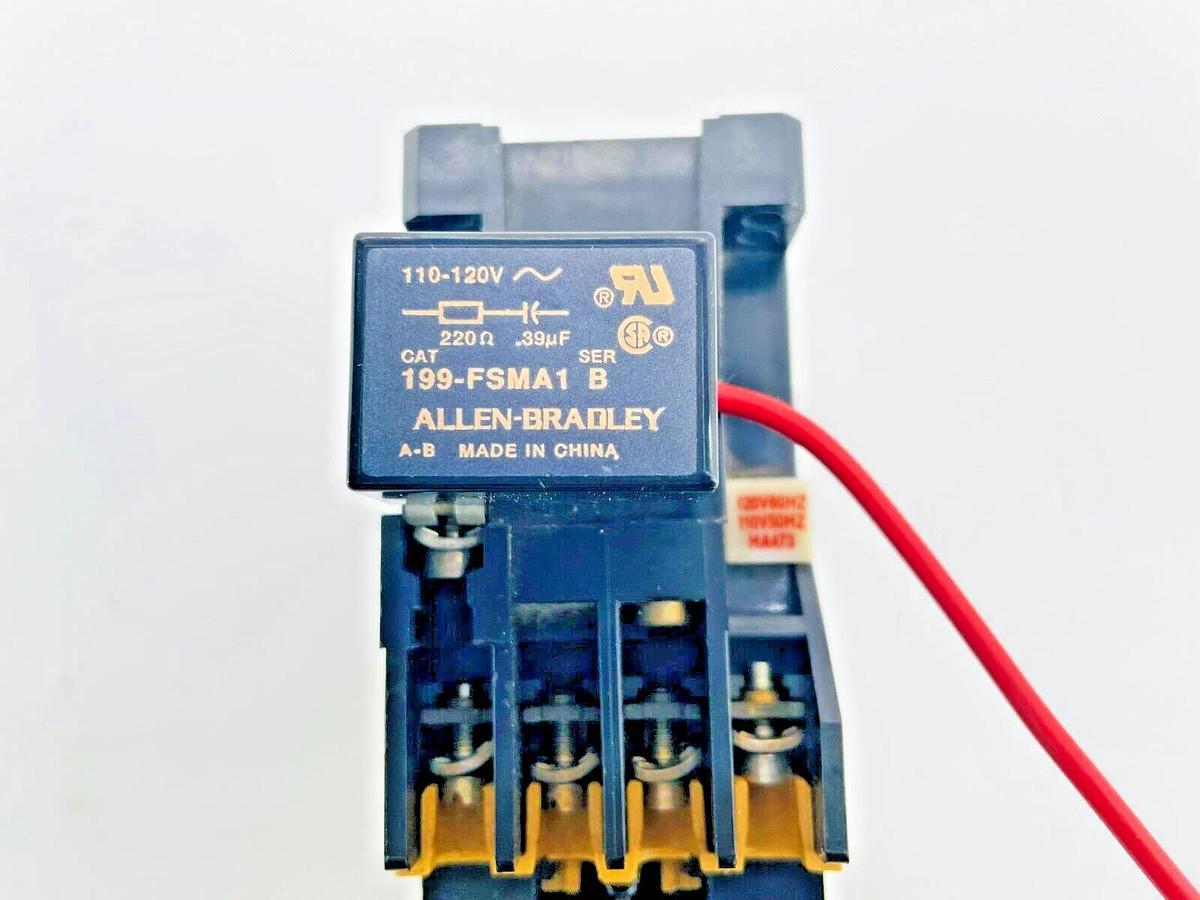 Used Allen Bradley 700-F220A1 Control Relay 10A 120V Ser B w/ 196-FTB Pneumatic Timer