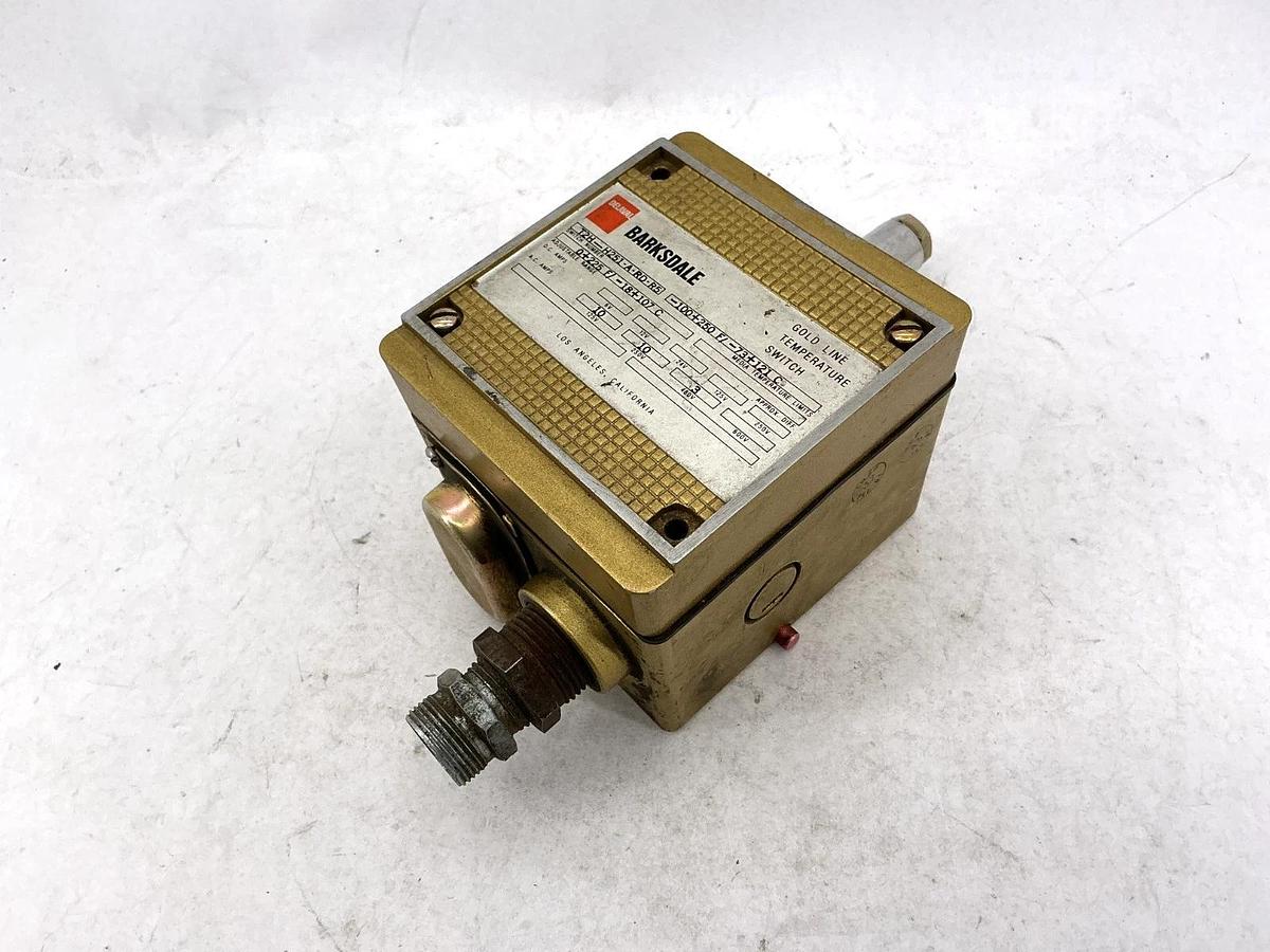 Used Barksdale T2H-H251-A-RD-R5 Gold Line Temp Switch -100+200F / -73+121C