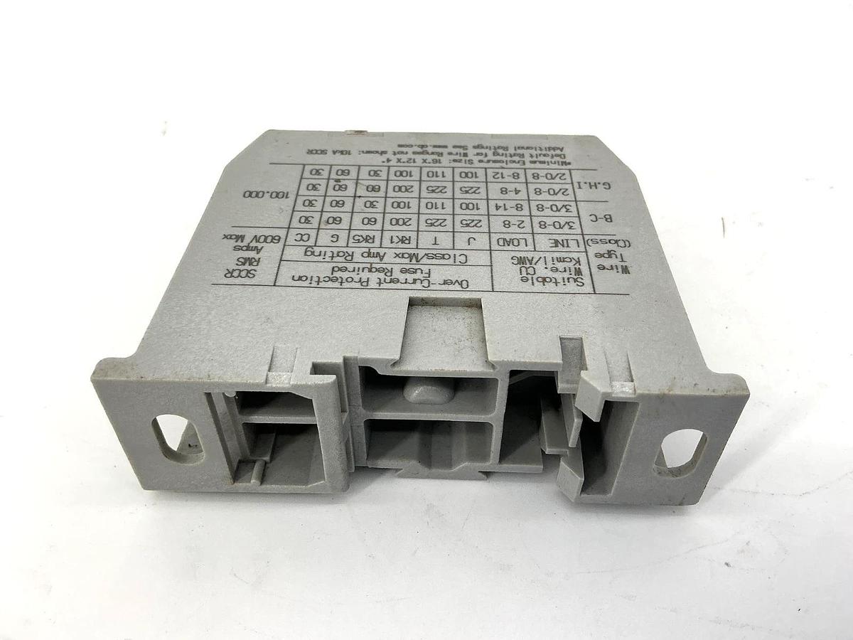 Used Allen Bradley 1492-PDE1C142 Ser A Enclosed Power Distribution Block 1P 200A 600V