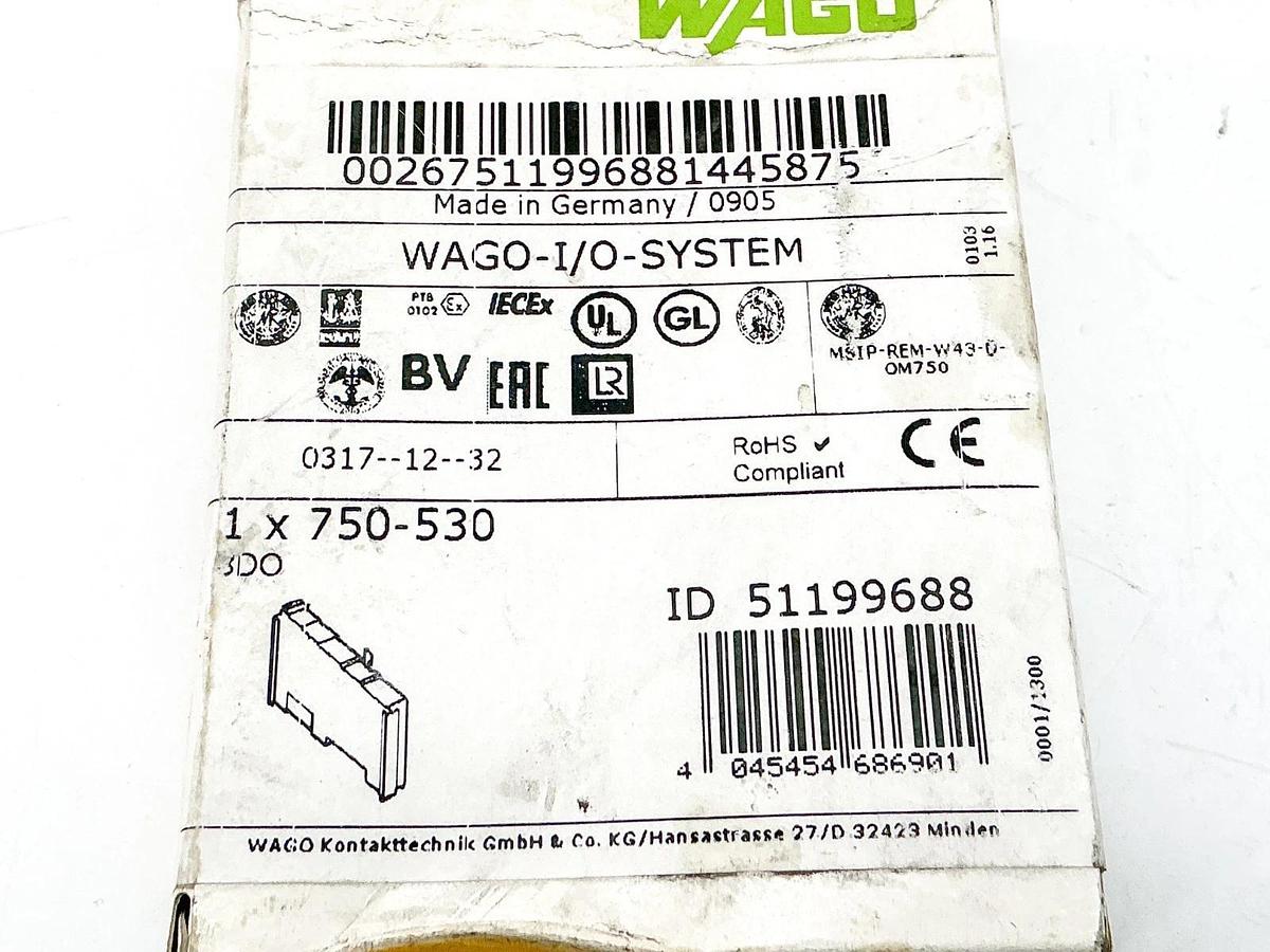 New Wago 750-530 Digital Output Module 24VC 8 Channel - Sealed