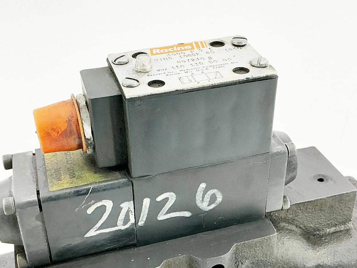 Used Racine FD4-BTHS-106SE-60-1840 Solenoid Valve 3000PSI 110/115V 50/60Hz