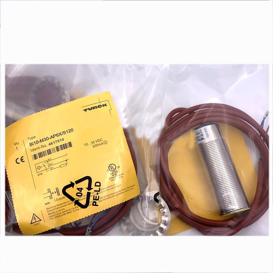 Used Turck Bi10-M30-LIU Inductive Proximity Sensor Sn=3-8mm 4-Wire 15-30VDC