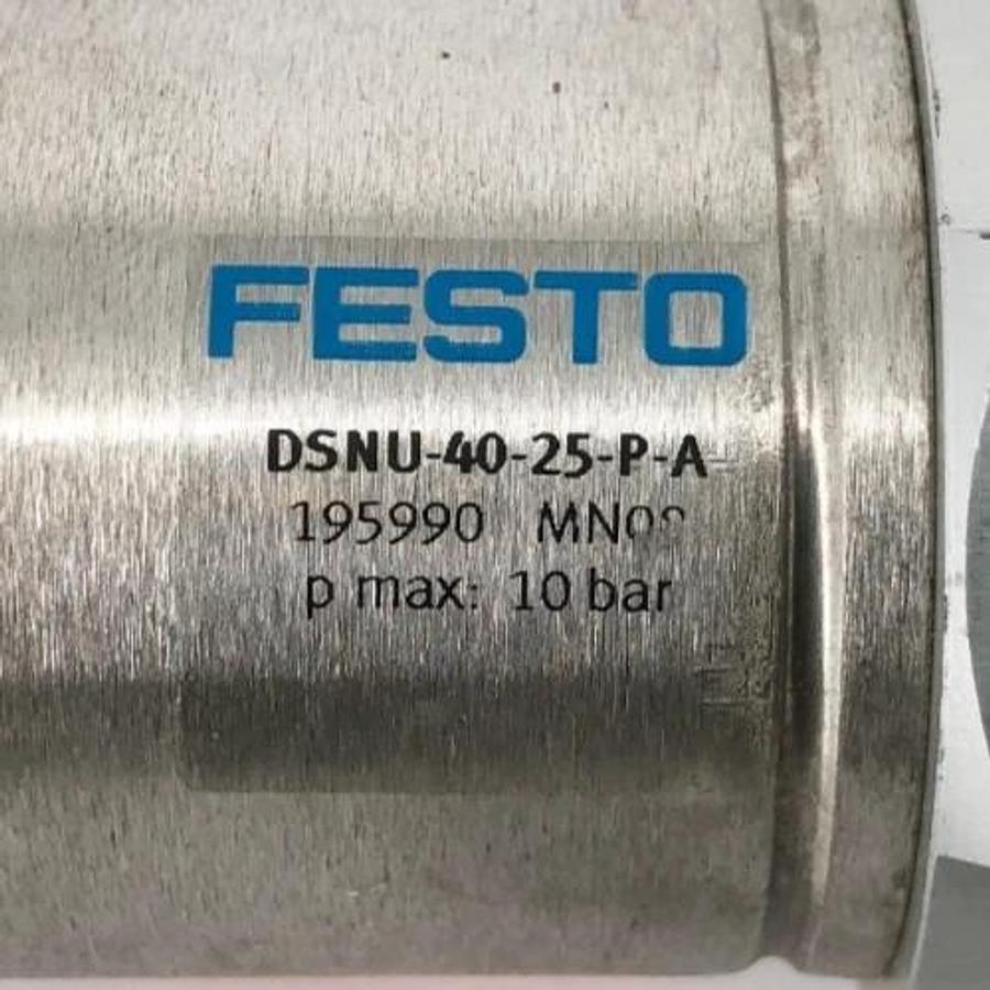 New Festo DSNU-40-25-P-A Pneumatic Cylinder 10 Bar 195990 - No Box