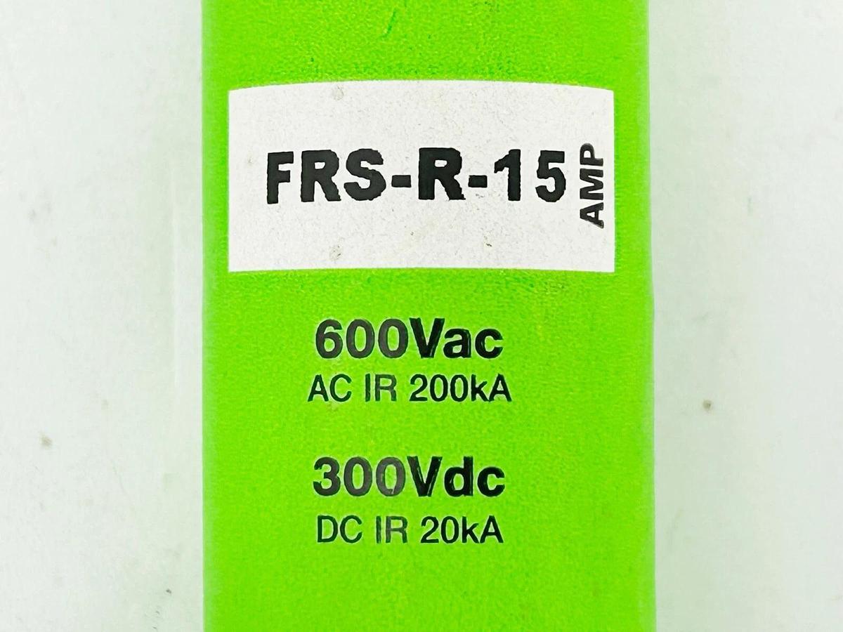 New Lot 2 Bussmann FRS-R-15 Time Delay Fuse 600VAC 300VDC 15A