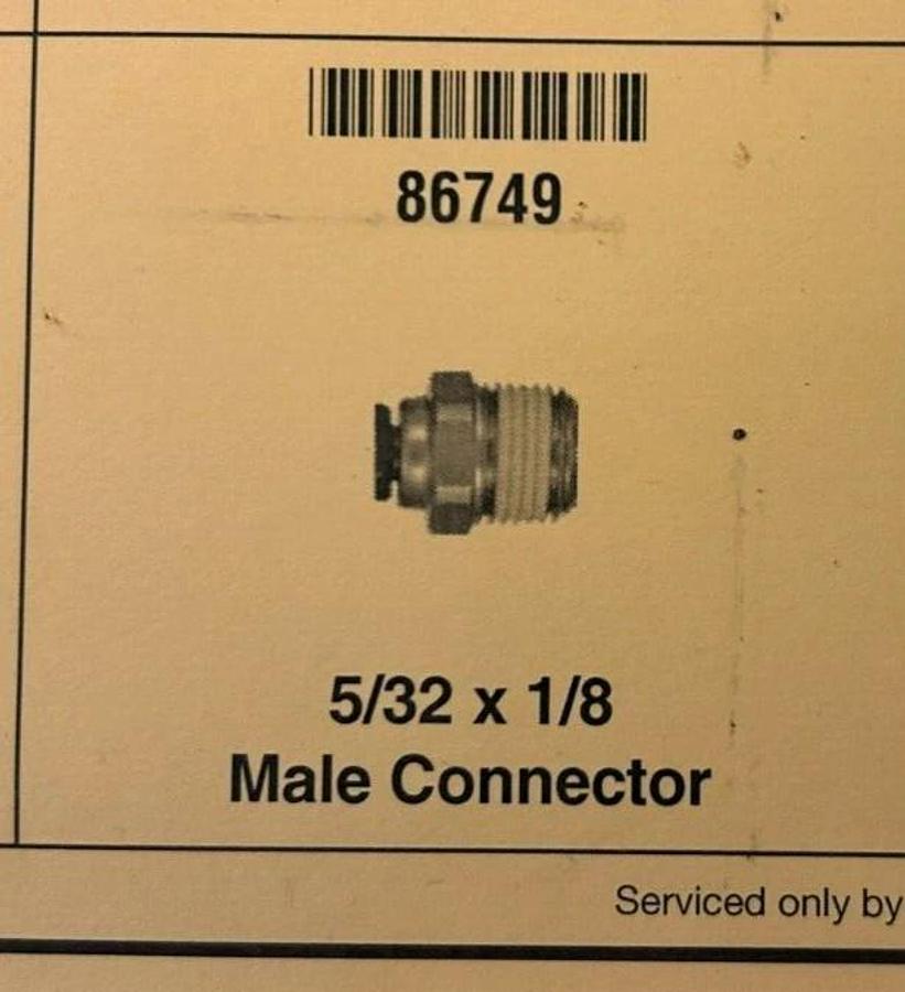 Lot of 9 New Lawson 86749 Male Connectors, 5/32" x 1/8", 290PSI