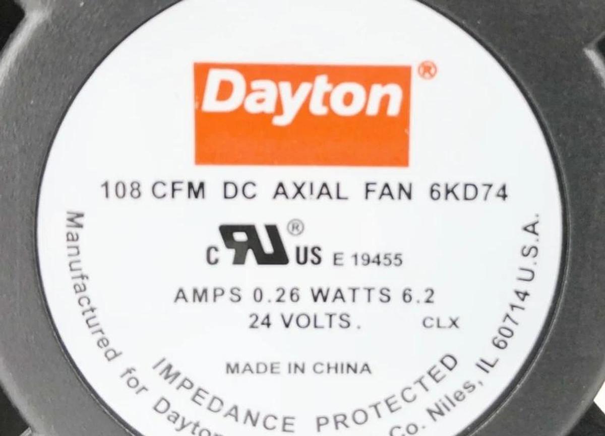 Lot of 3 New Dayton 6KD74 DC Axial Fan 24V 108 CFM