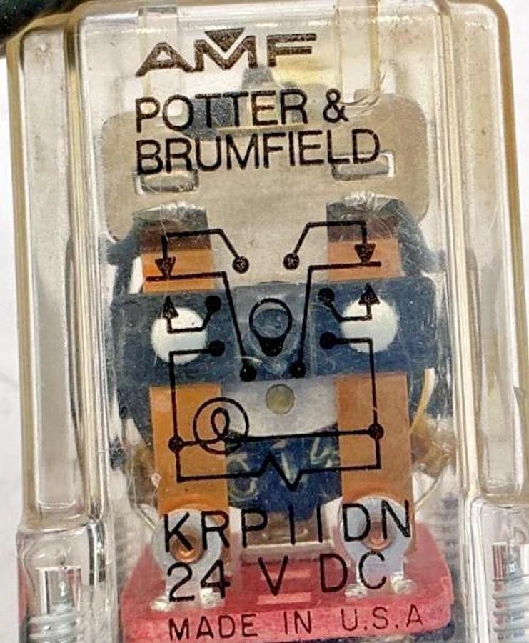 Used Lot of 3 Potter & Brumfield KRP-11DN-24 Relay 24VDC 8-Pin 10A 240VAC