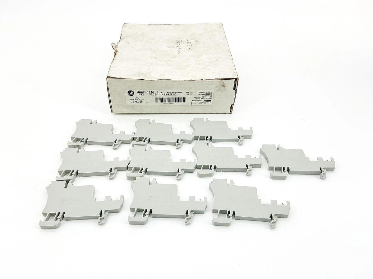 New Lot of 10 Allen Bradley 1492-LS2-3L Terminal Block 1.5MM Ser.A
