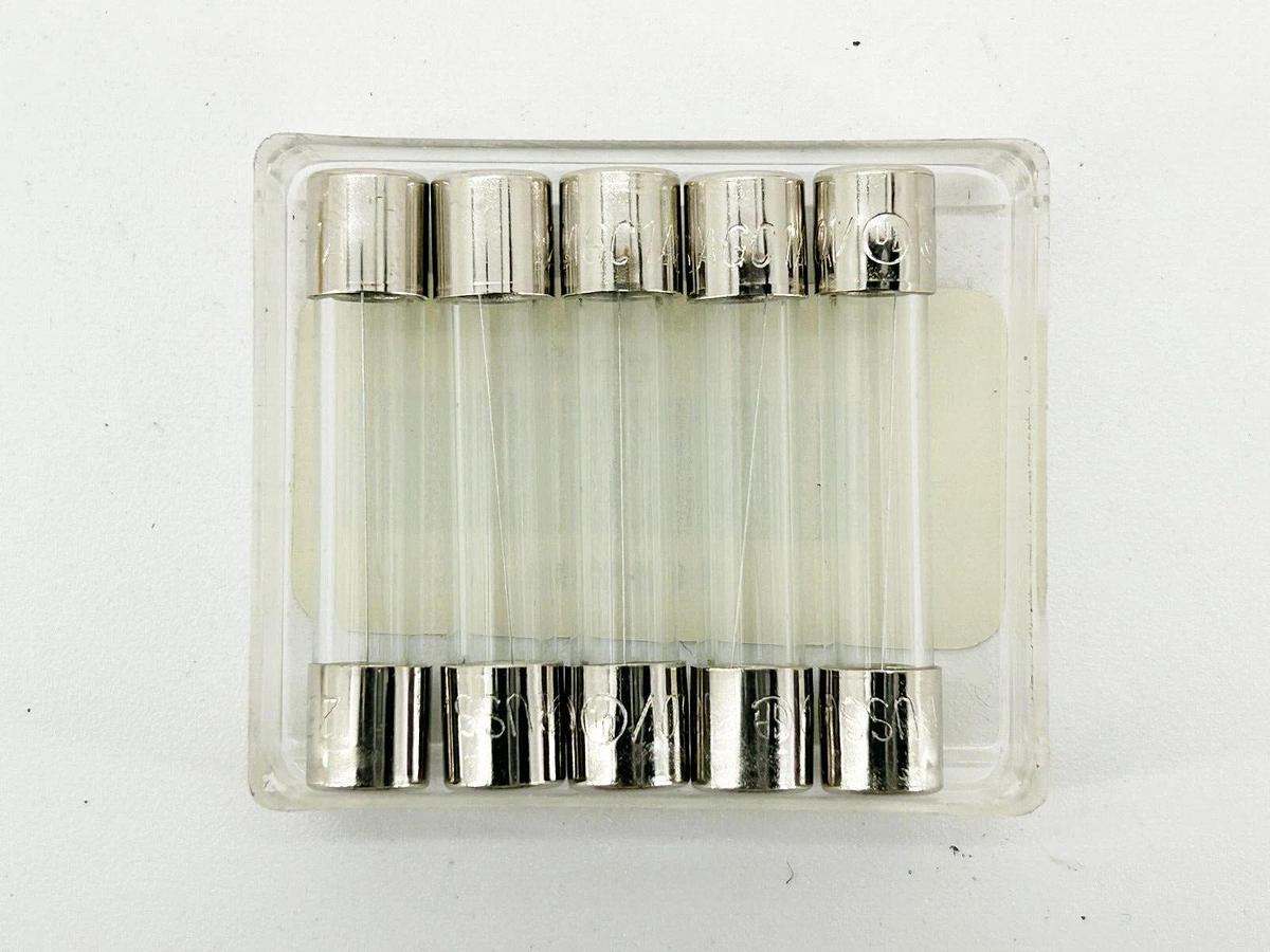 New Pack of 5 Bussmann AGC-1-R Glass Fuse 1A 250V