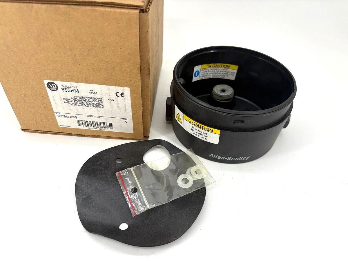 New Allen Bradley 855BM-ABS Ser. A Surface Mount Base 120mm Beacon Base