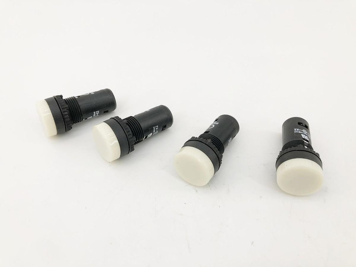 Lot of 4 New Baco Controls S20SA/SB White Indicator Lights 120V - No Box