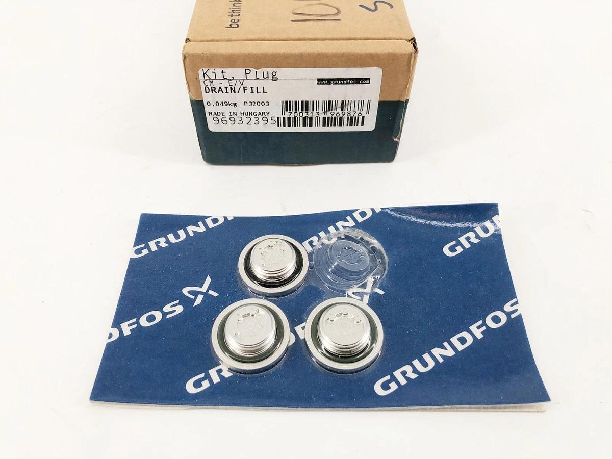 New Grundfos 96932395 Drain Fill Plug Kit for CM-E/V (Missing One Plug)