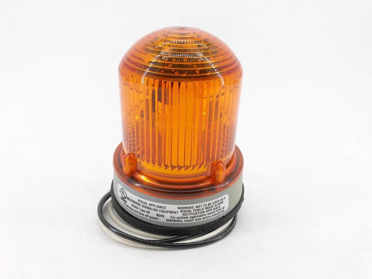 New Edwards Signaling 125LEDFA120A Flashing LED Amber 120VAC 104FLEDA-N5