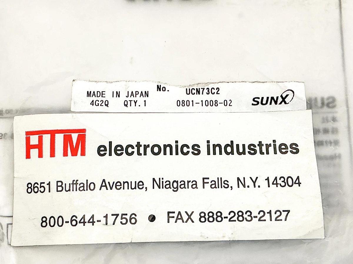New Lot of 3 HTM SunX CN-73-C2 Sensor Cable Connector