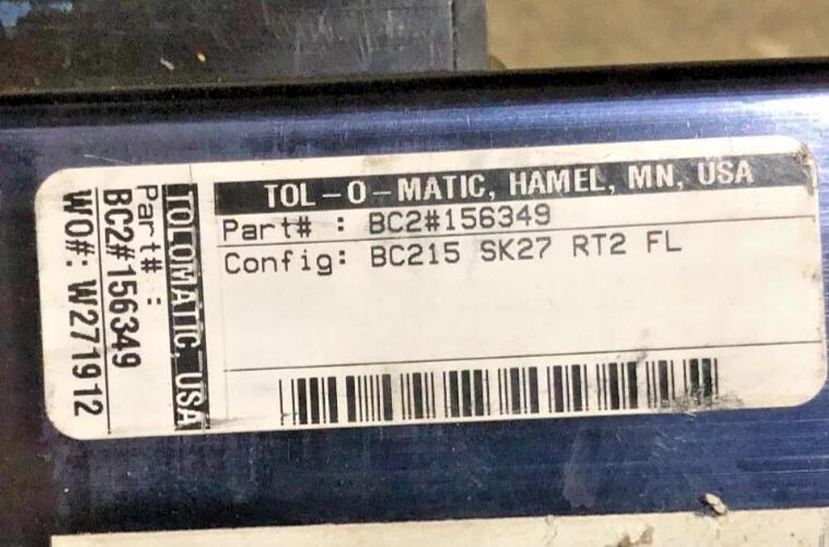 Used Tolo-O-Matic BC2#156349 Pneumatic Band Cylinder BC215 SK27 RT2 FL
