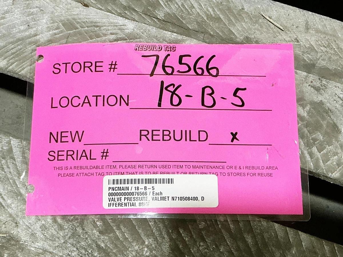 Used Valmet 88HF Gear Box Pressure Valve 4N7105084