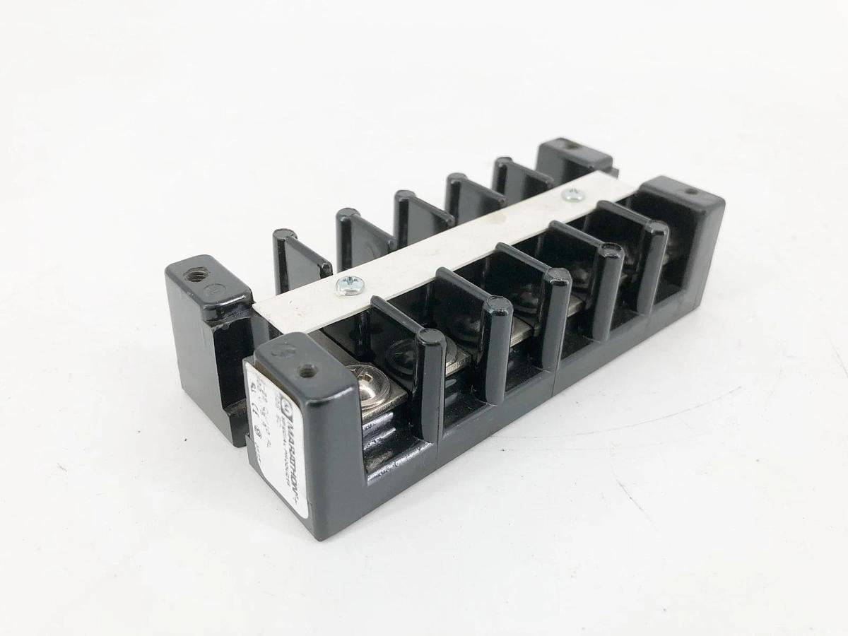Used Marathon 1506 SC Terminal Block 6-Position 600VAC 75A 10-22 CU/10 AL