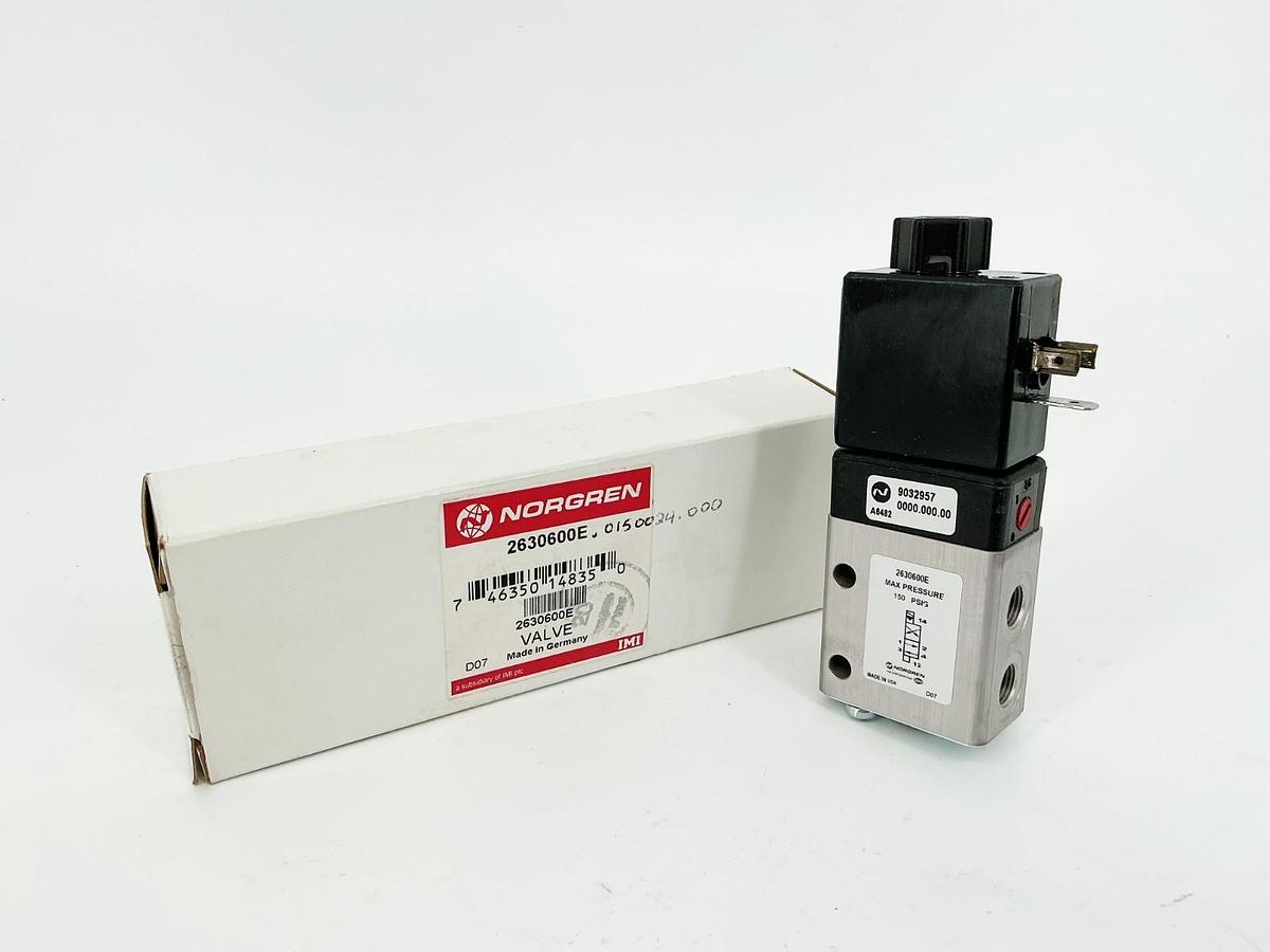 New Norgren 2630600E Solenoid Valve 150PSIG 24V 5W