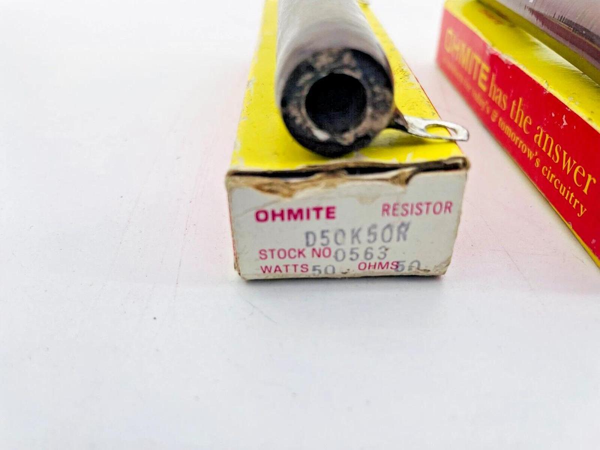 Lot of 4 New Ohmite Resistors D50K50R L50J75R L25J25K