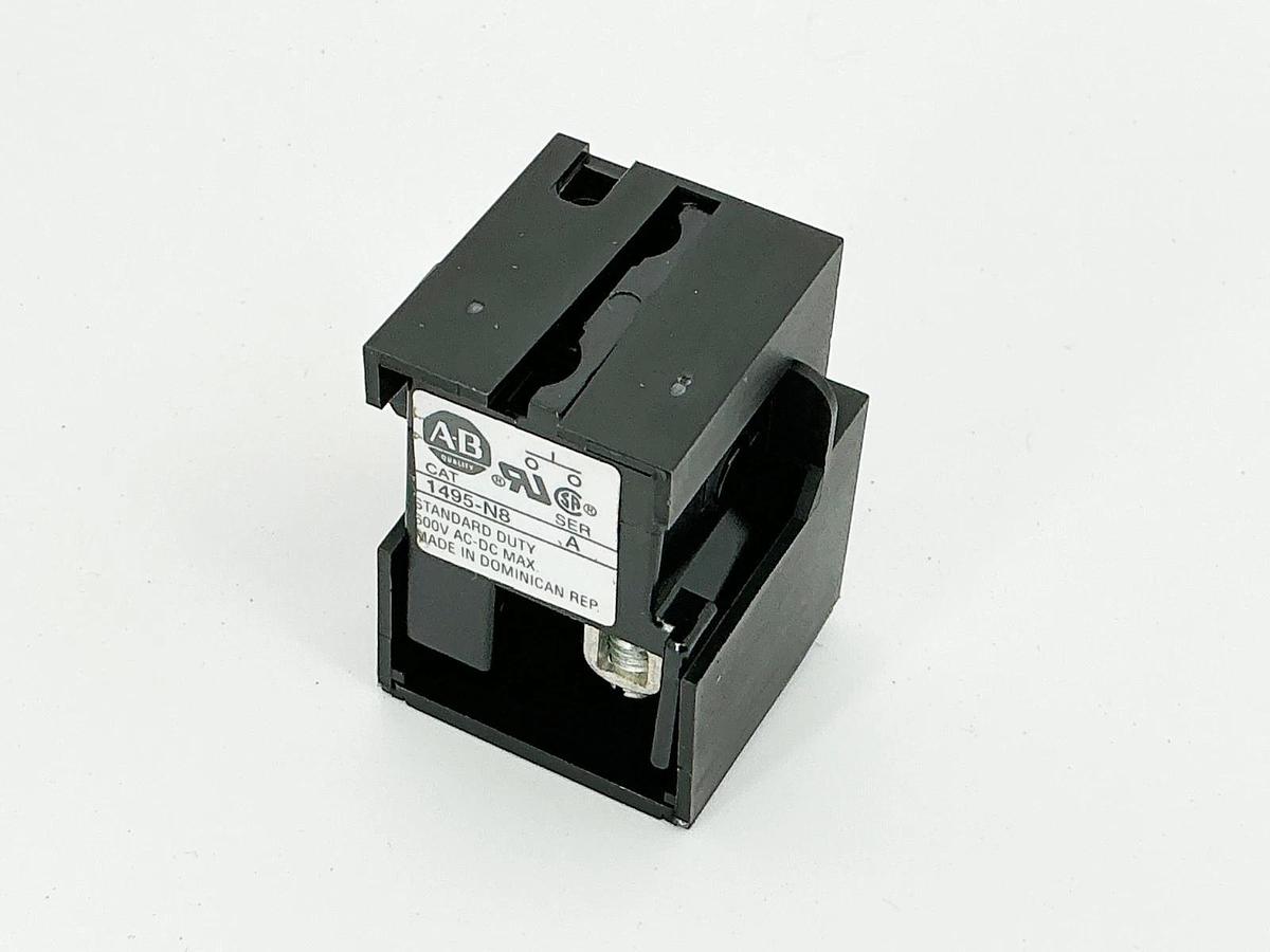 New lot of 3 Allen Bradley 1495-N8 Auxiliary Contact 600V Standard Duty Ser.A