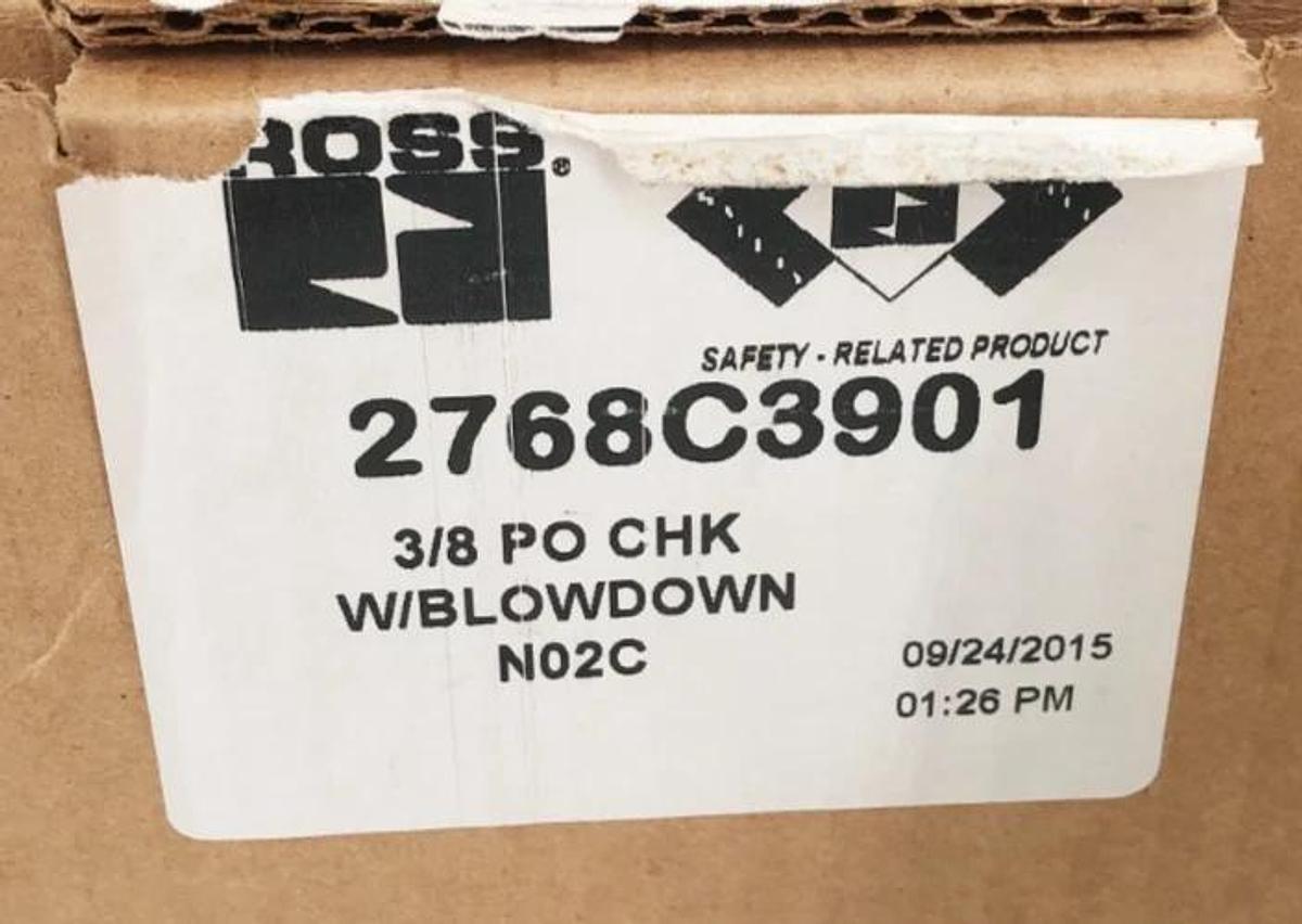 New Ross 2768C3901 Dual Pilot Operated Check Valve 3/8" NPT w/ Blowdown