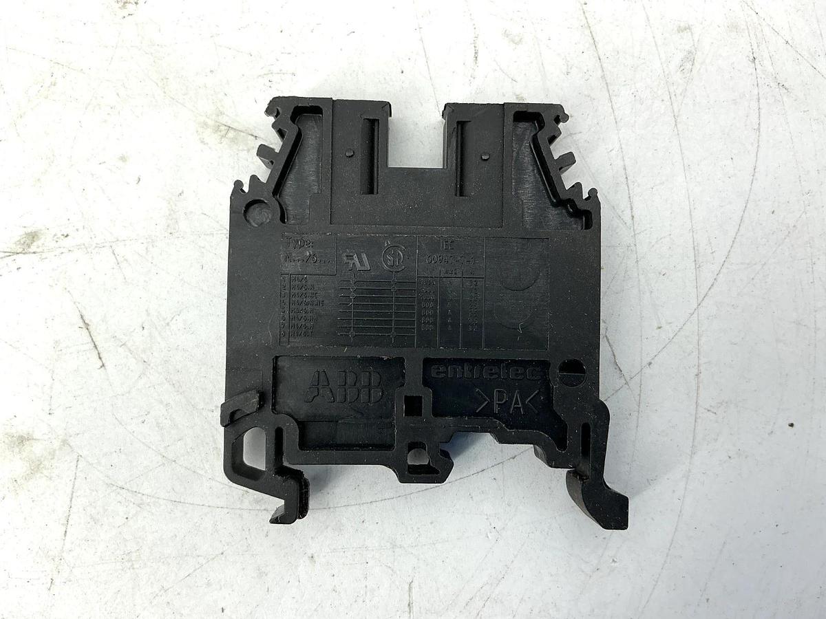 Box of 33 New ABB Entrelec 1SNA105031R1400 Terminal Block Black 10AWG 30A 600V