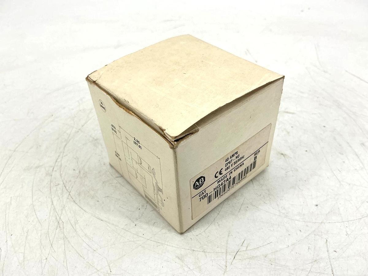 New Allen Bradley 700-HG47A4 Ser B Control Relay DPST-NO 40A 480V 50/60HZ